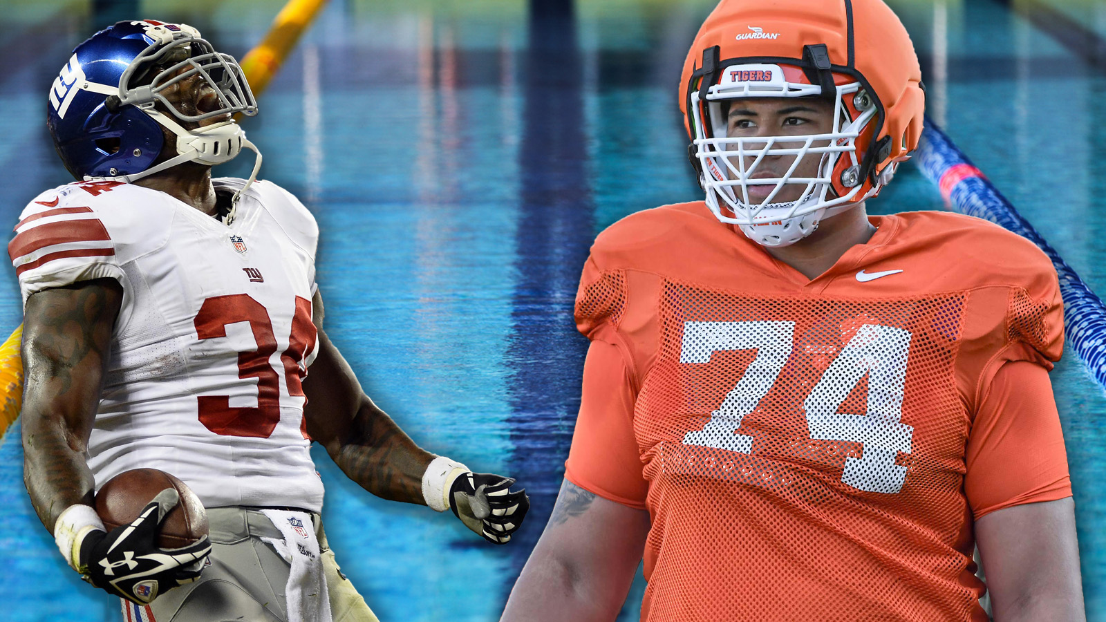 Watching Brandon Jacobs’ Son Swim Butterfly At 6-Foot-8, 350 Pounds Is Going To Blow Your Mind
