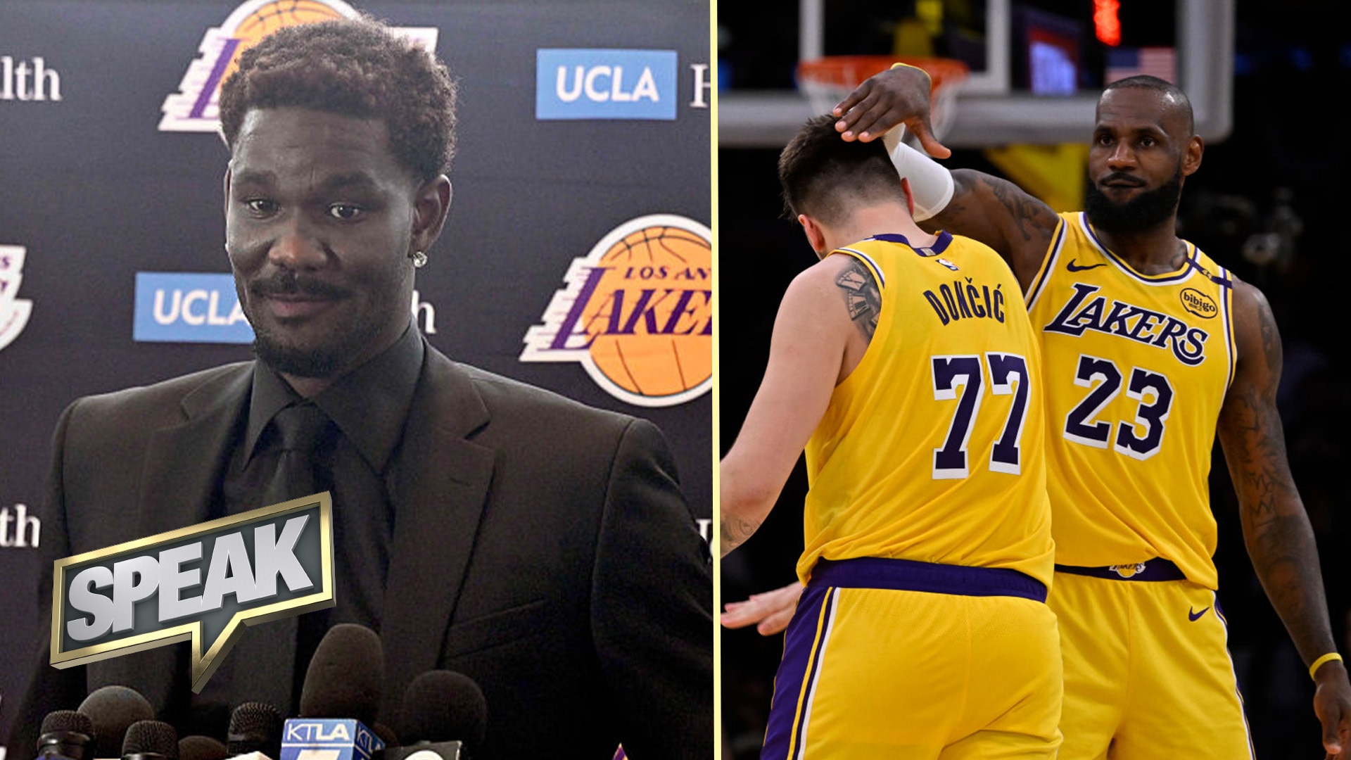Is this Lakers squad Luka Doncic's team with Deandre Ayton not receiving a text from LeBron? | Speak